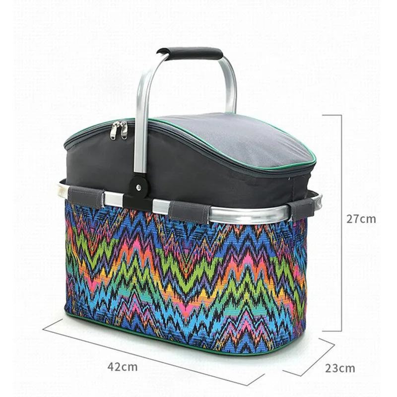 Thermal Camping Bags Travel Supplies Tourism Pouch For Food Outdoor Hiking Equipment Trips Large Cooler Picnic Basket Lunch Box