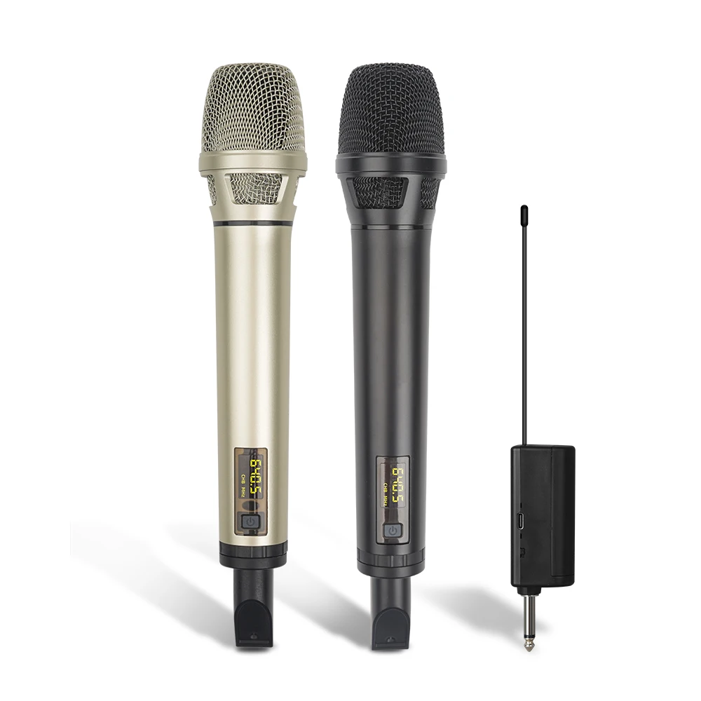 VHF dynamic microphones family karaoke outdoor audio conference performance universal charging wireless microphone