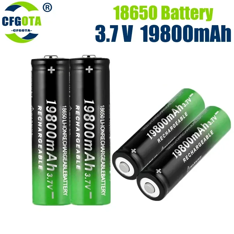 18650  Rechargeable Battery 3.7V 18650 19800mAh Capacity Li-ion Rechargeable Battery For Flashlight Torch Battery