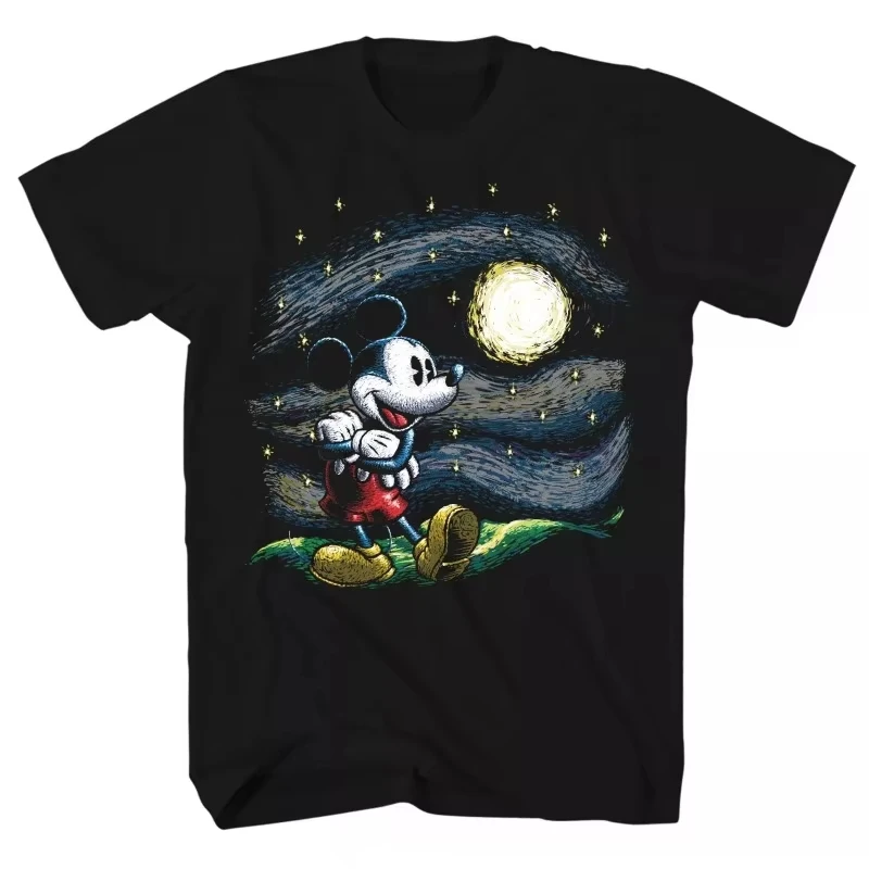 

Winter Summe Rand Autumn Customized Mickey Mouse Men's T-shirt Soft Cotton Short Sleeved Loose Fit Casual Street Fashion