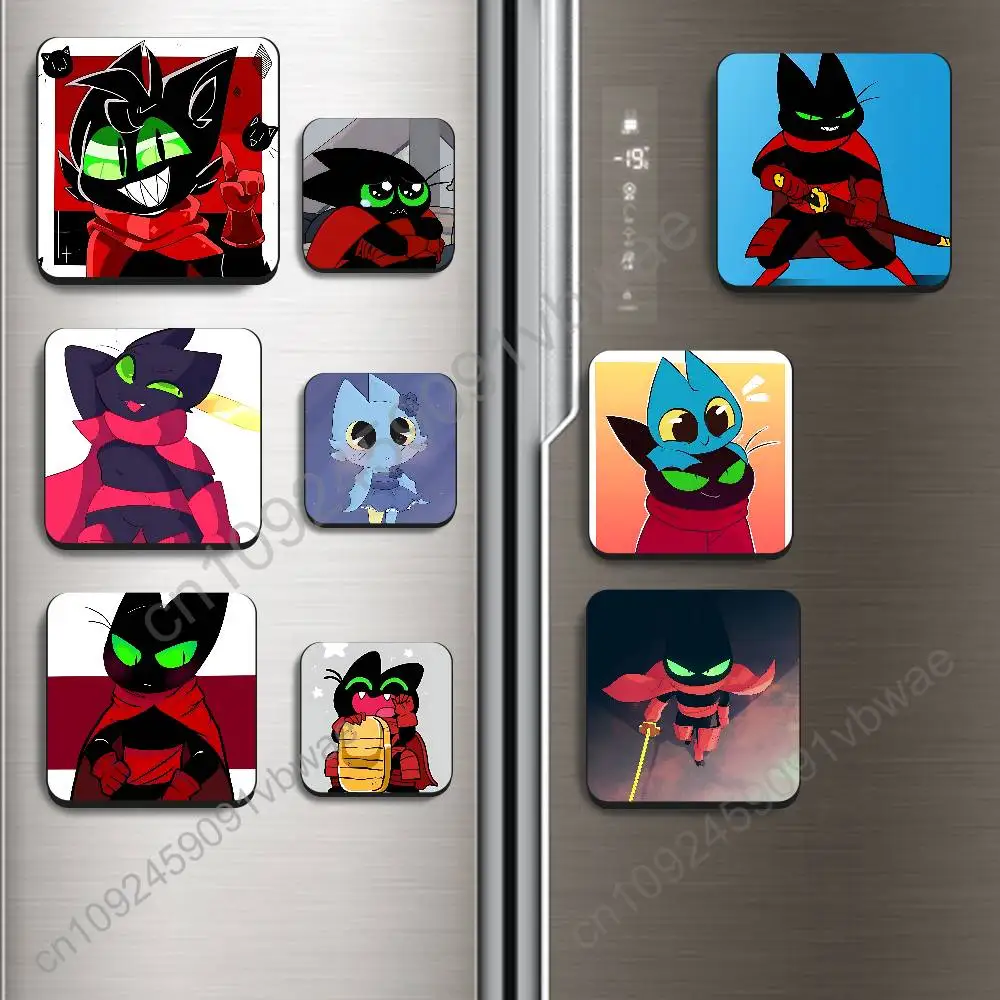 

black Mao Mao Heroes of Pure Heart Best-Selling Strong Magnetic Fridge Magnets Adhesive to Metal Surfaces Leaves No Residue