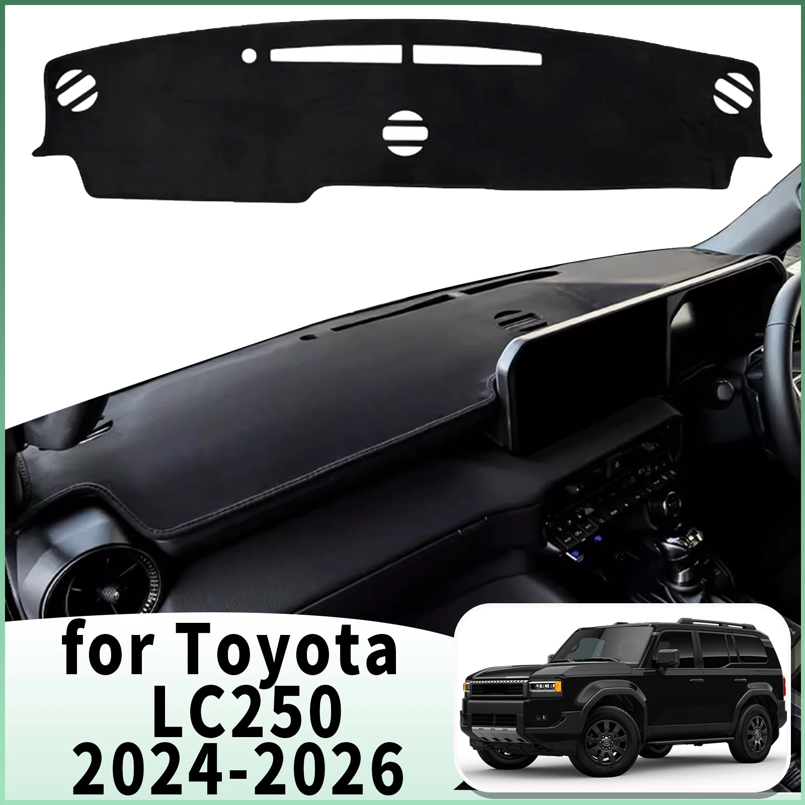 

for Toyota Land Cruiser Prado LC250 2026-2024 LC 250 Car Dashmat DashMat Sunshade Dashboard Cover Pad Protective Carpet Leather