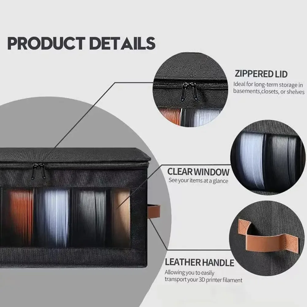 Filament Storage Bag - 3D Printer Filament Storage Containers, 3D Printing Accessories Holder Rack for Home, Office Workshop