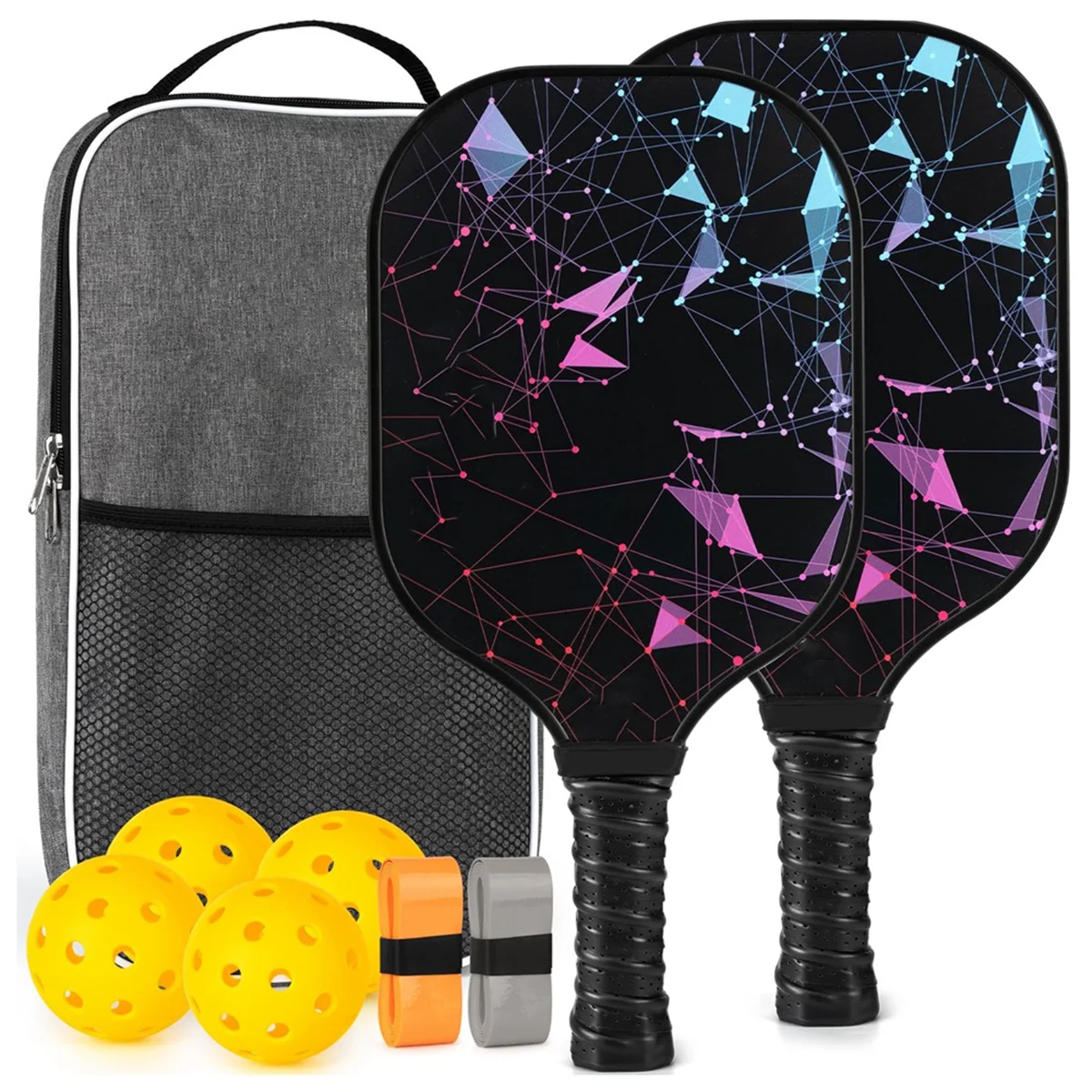 T700 Carbon Fiber Pickleball Paddle Complete Set, Professional Training Pickleball Rackets for Beginners & Adults