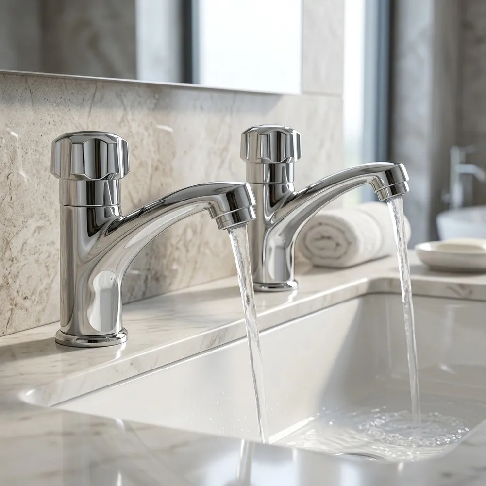 For Home Bathroom Built-in Brass Tap Basin Mixer Tap For Daily Washing Brass Body Chrome Plating Finish For Home