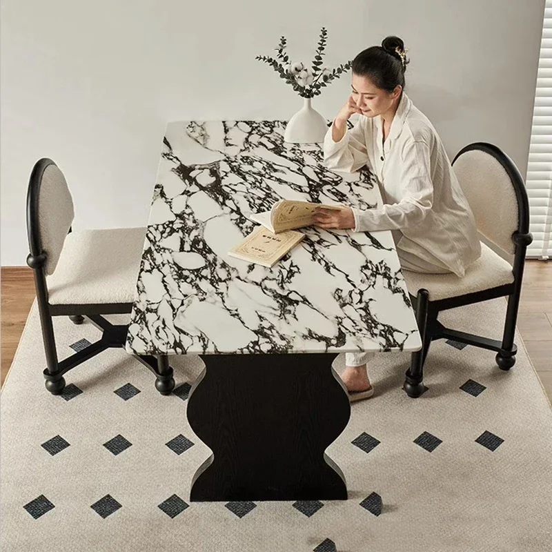 

Compact Modern Dining Table Kitchen Conference Balcony Lounge Writing Dining Table Designer Luxury Nordic Mesa Trendy Furniture