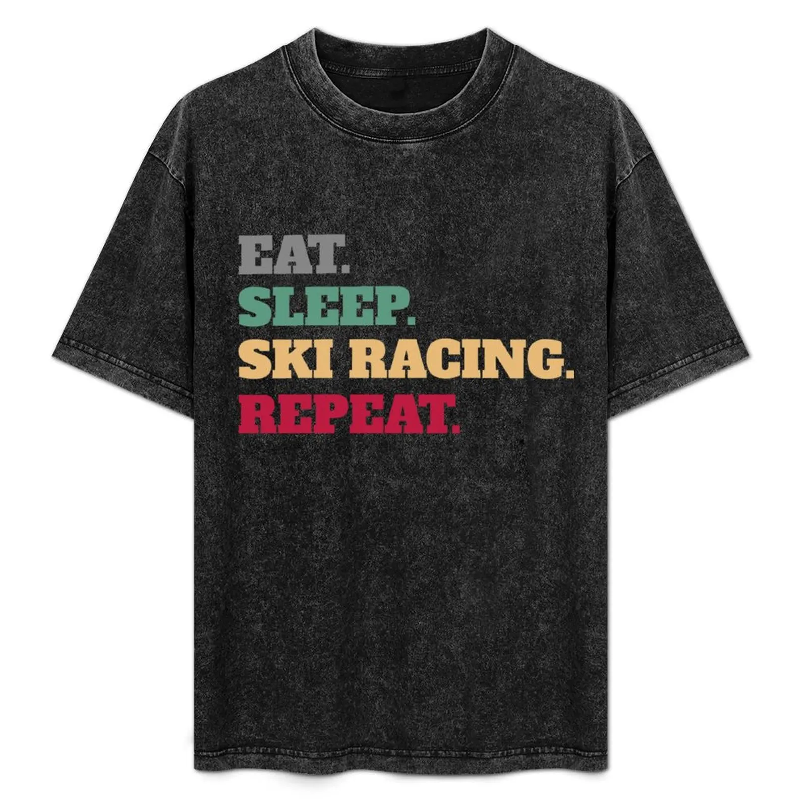 

Eat Sleep Skiing Ski Racing Repeat T-Shirt Quick Dry Outdoor Sports T-Shirt