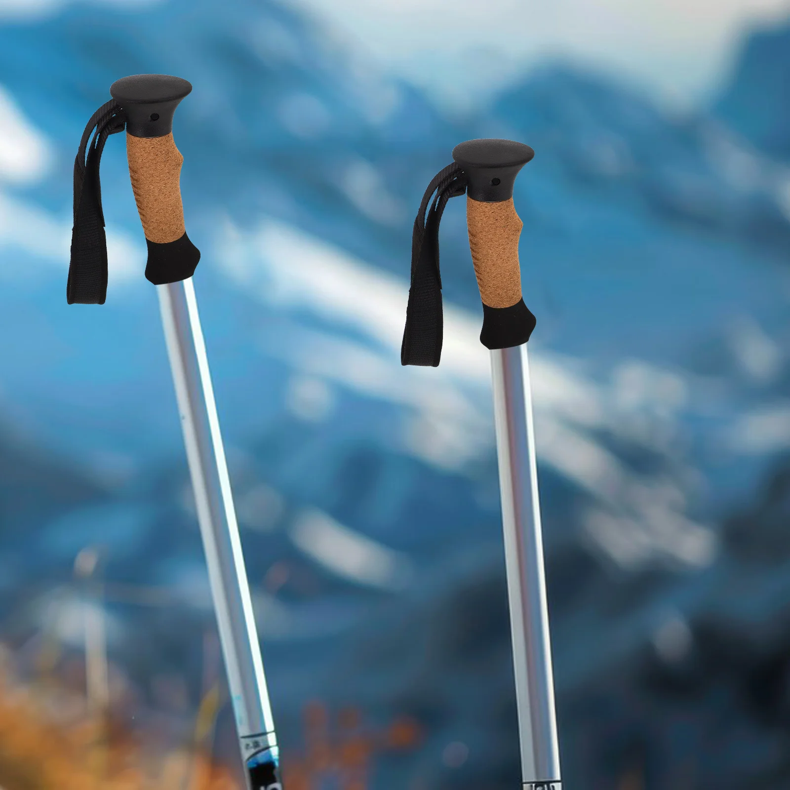 

Trekking Pole Handle Replacement Cork Plastic Grip Wrist Strap Hiking Cane Adapter Walking Stick Climbing Rod Grip