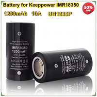 2pcs Batteries 10A Discharge for Keeppower IMR 18350 1200mAh 3.7V UH1835P Li-ion Rechargeable Battery18350