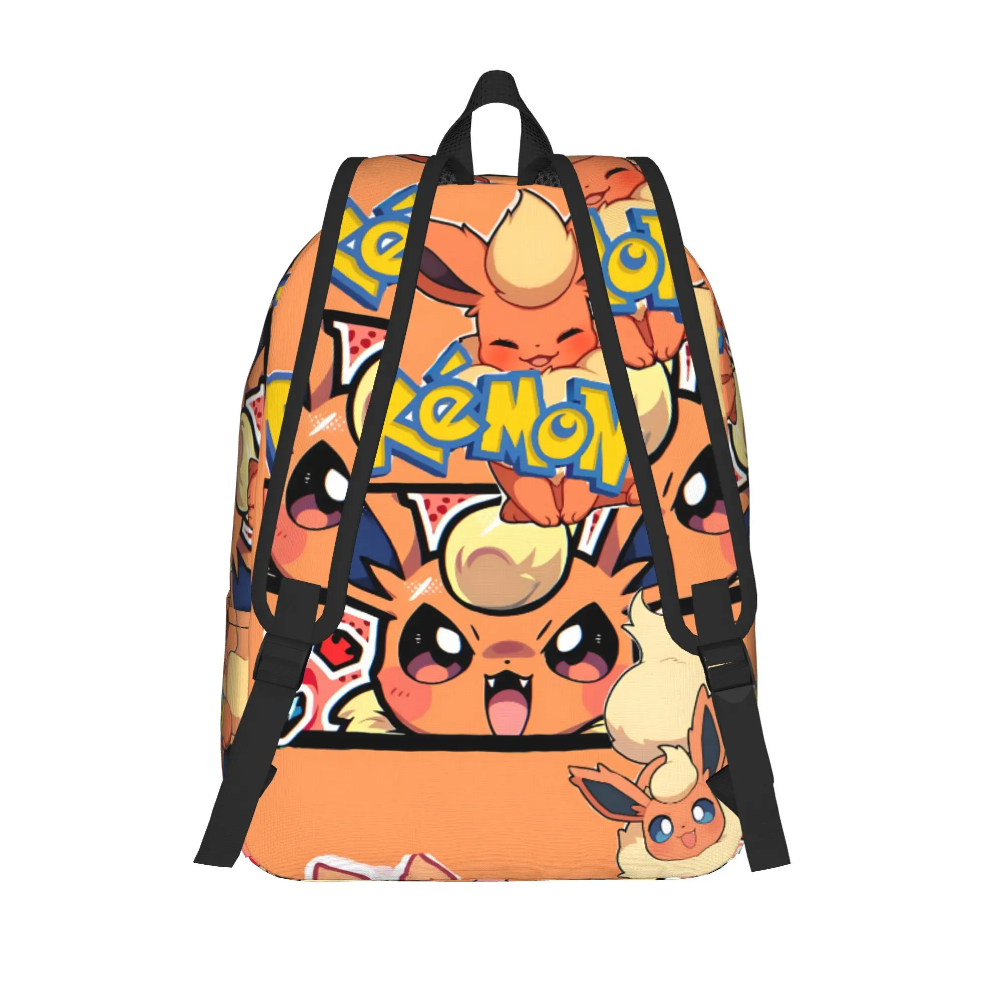 Fashion Pokemon Theme Backpack  Mochilas Good Quality For School Retro Washable Rucksack