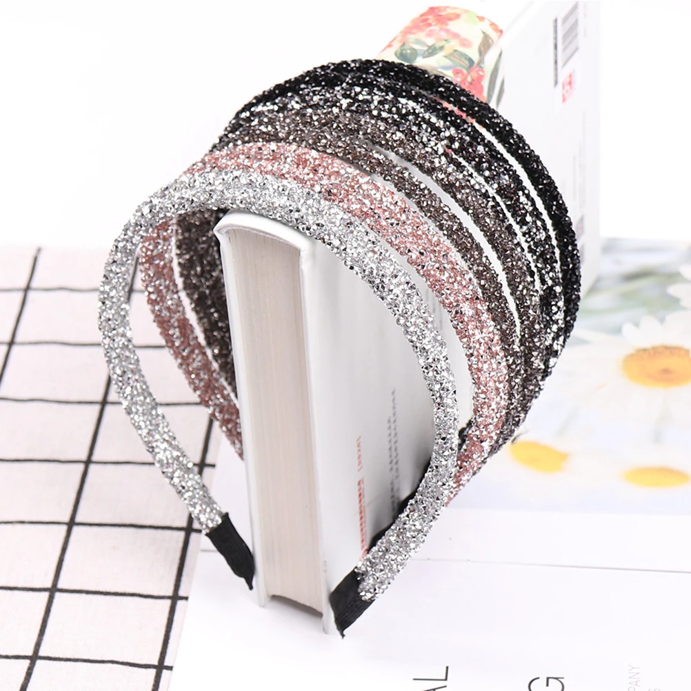 

3Pcs Shiny Crystal Headbands Rhinestone Hair Accessories for Girls Stunning Masquerade Festival Rhinestone Head Hoops
