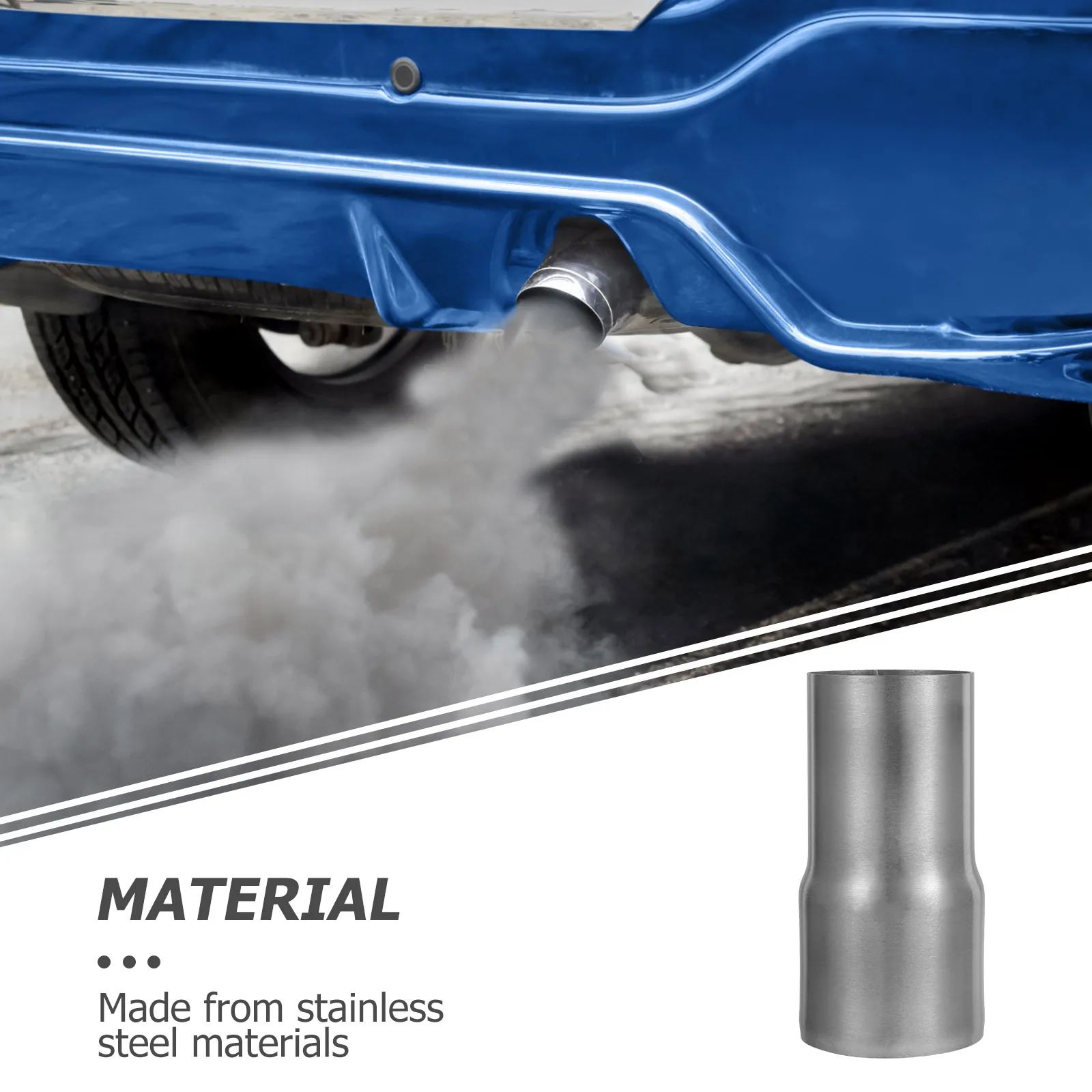 

Exhaust Pipe Joint Adapter Reducer 57MM 63MM Stainless Steel Connector Coupling Car Intake Tube Fitting Exhaust System