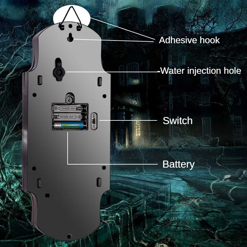 Halloween Funny Doorbell Induction Spray Door Lock Light Sound Touch Sound Induction Site Layout Voice Sensing Activation