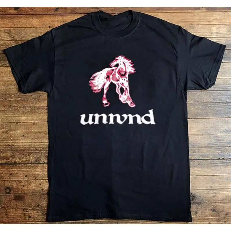 Unwound Live Leaves 2012 قطن أسود تي شيرت AL17