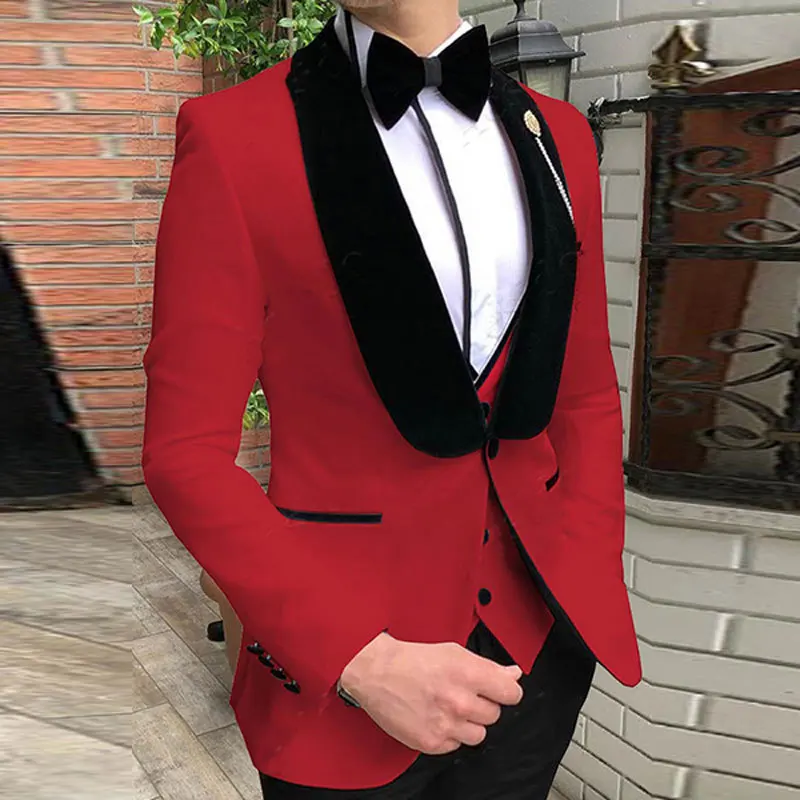 2023 New Business Casual Korean Men\'s Suit Three-piece Wedding Man Dress Costume Homme Blazer Masculino  Suits for Men  Suits