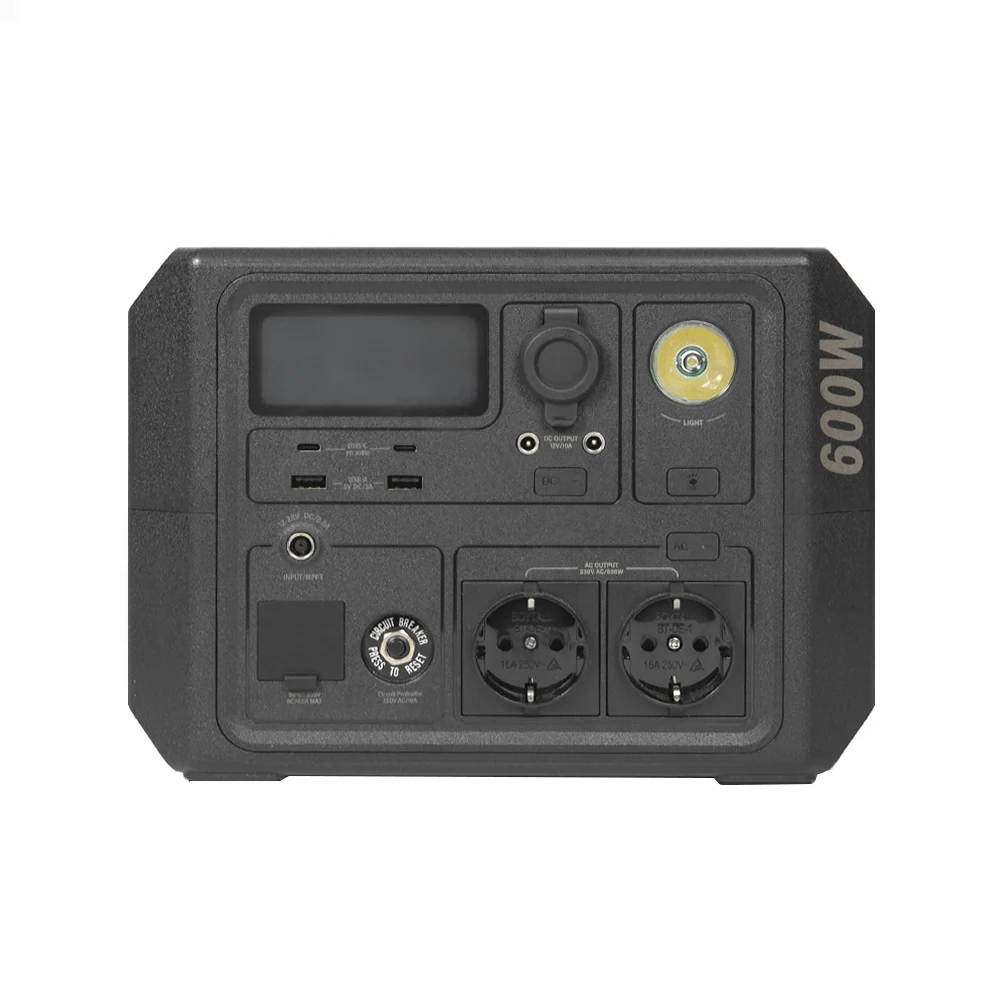 Large capacity energy storage power battery generator 600 watts portable battery outdoor solar charging station