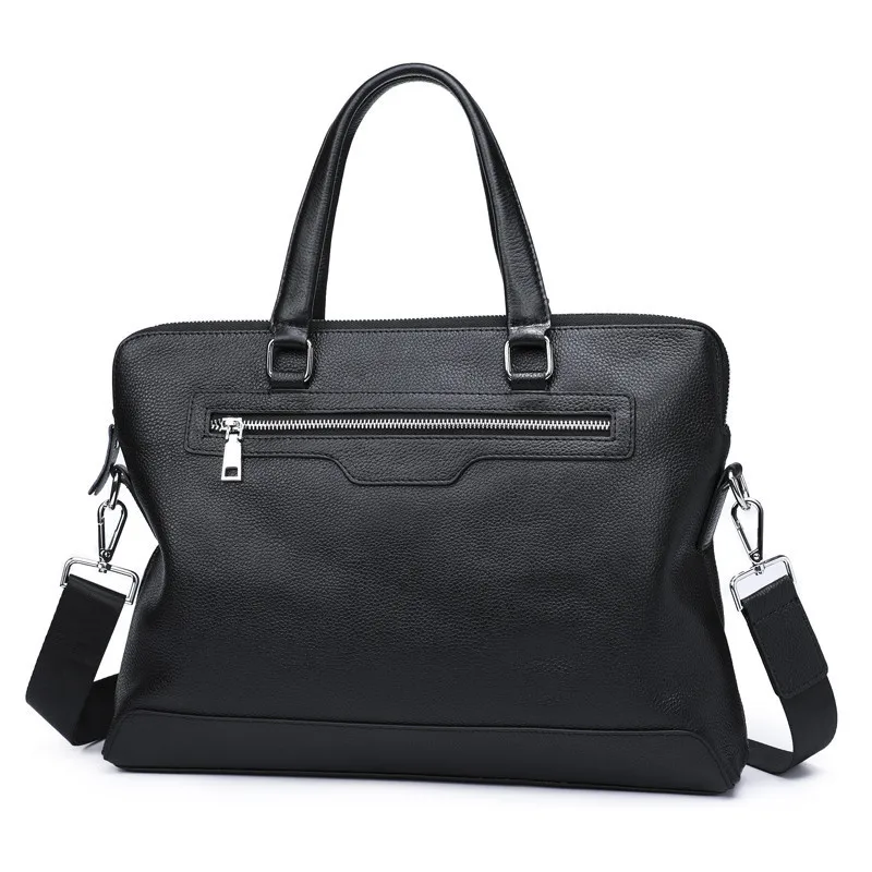 

Real leather men's bag luxury handbag business new model computer briefcase casual shoulder crossbody bag soft leather