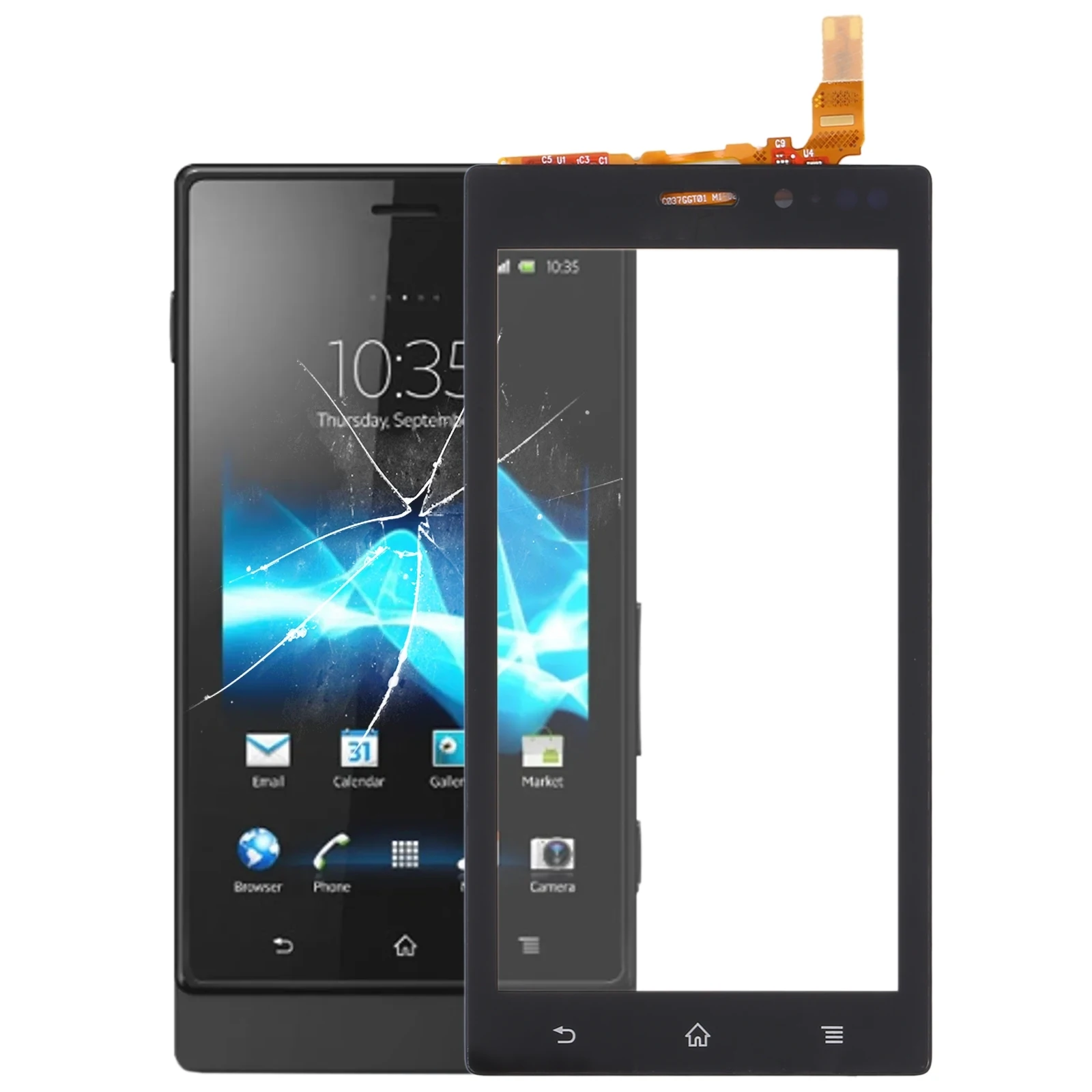 Original Touch Panel for Sony Xperia Sola MT27i or with Frame Phone Repair Rplacement Part