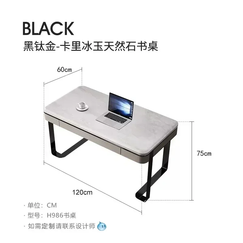 CZ-4 high-end desk minimalist living room computer table household natural marble villa luxury stone