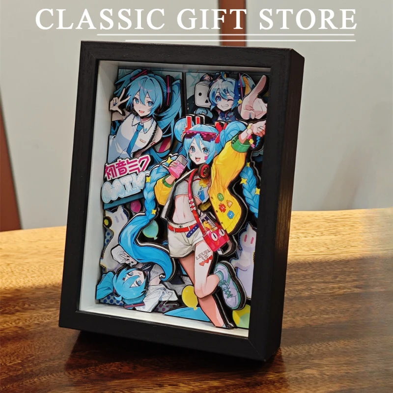 

Классическая аниме Мику 3D декоративная живопись KINOMOTO SAKURA фигурка ручной работы декоративная фоторамка настольный декор аниме подарки