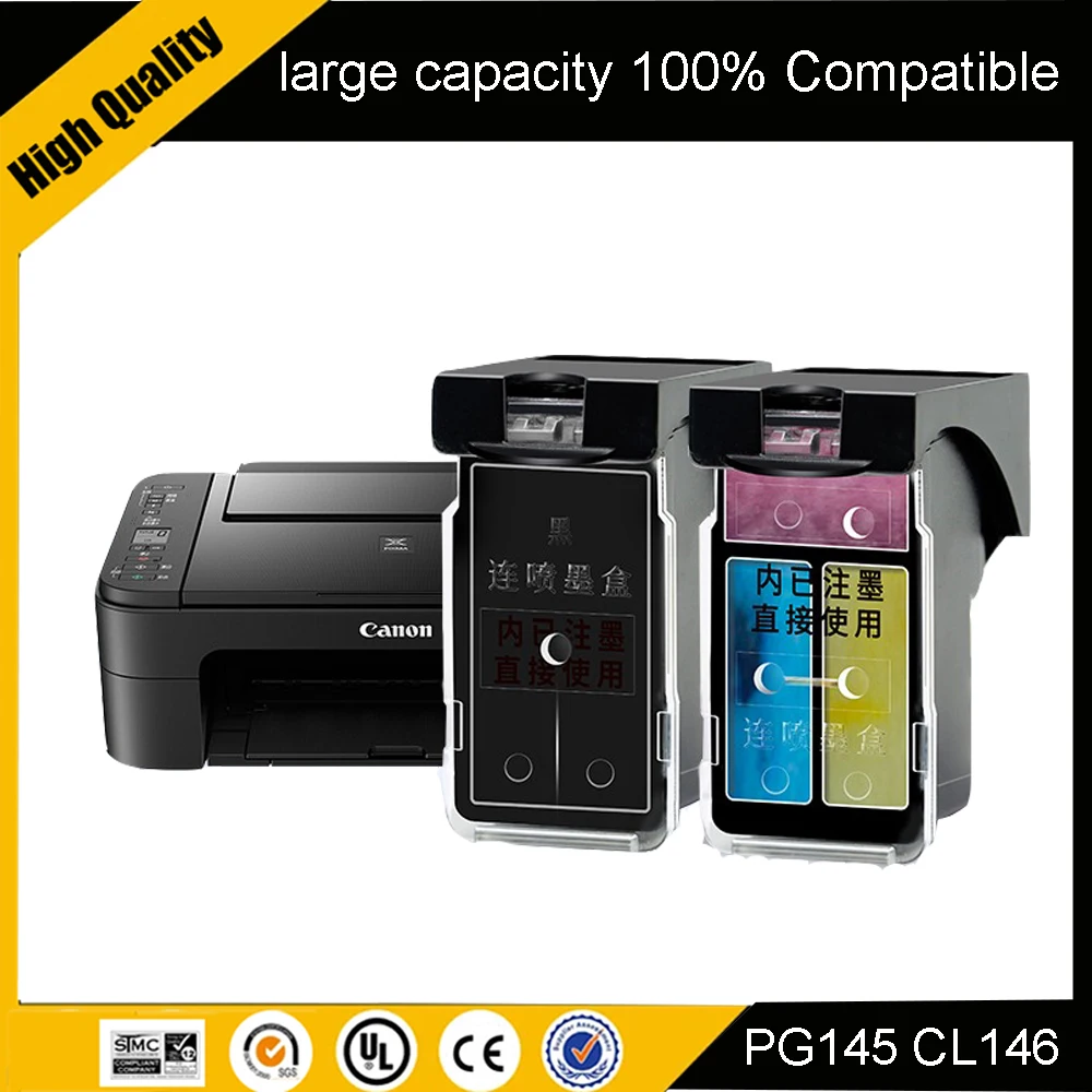 Einkshop Compatible 145XL 146XL Ink Cartridge for Canon PG145 CL146 PG-145 PG 145 146 For Pixma MG2410 MG2410 MG2510 Printer