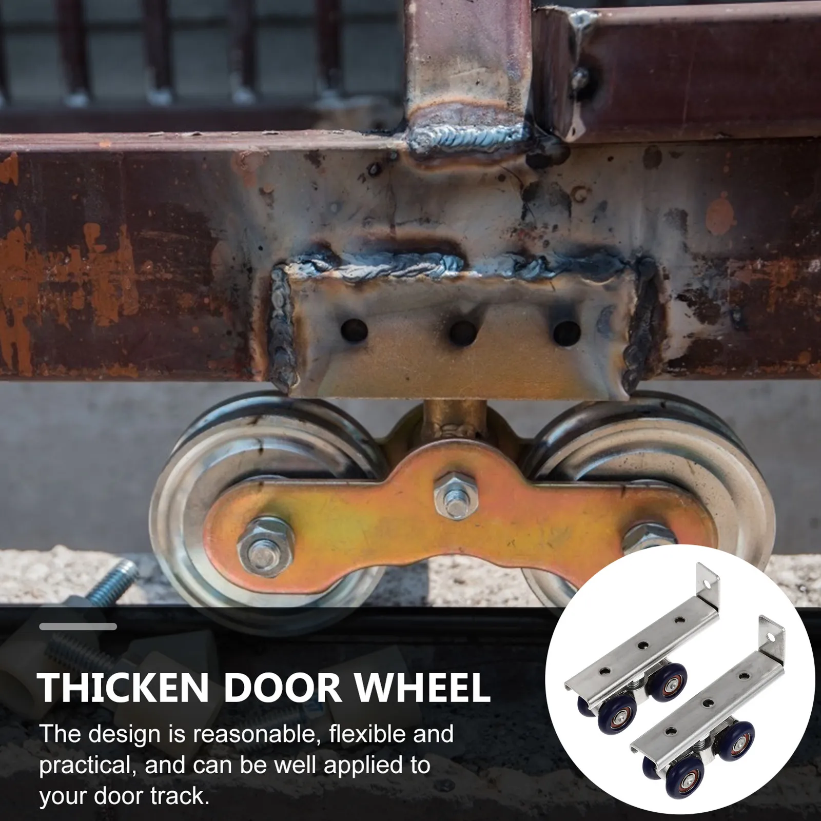 1Set Sliding Door Roller Rustproof Metal Pulley Wheels Replacement for Wardrobe Window Cabinet Cupboard Sliding Door Wheel