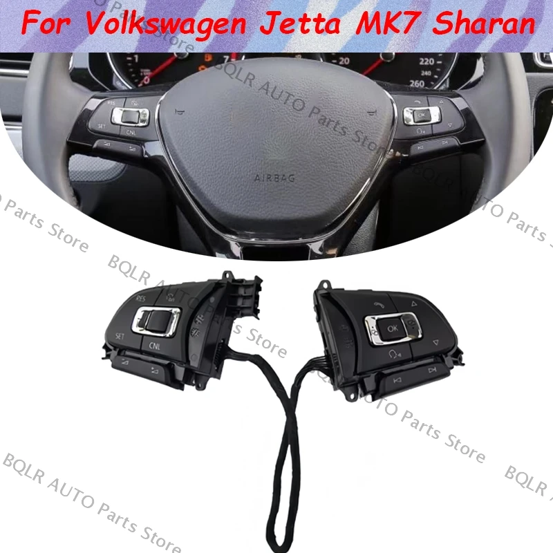 

For Volkswagen Jetta MK7 Sharan 6C0 959 442 F 6C0959442F Multifunction Steering Wheel Button Switch Bluetooth Control