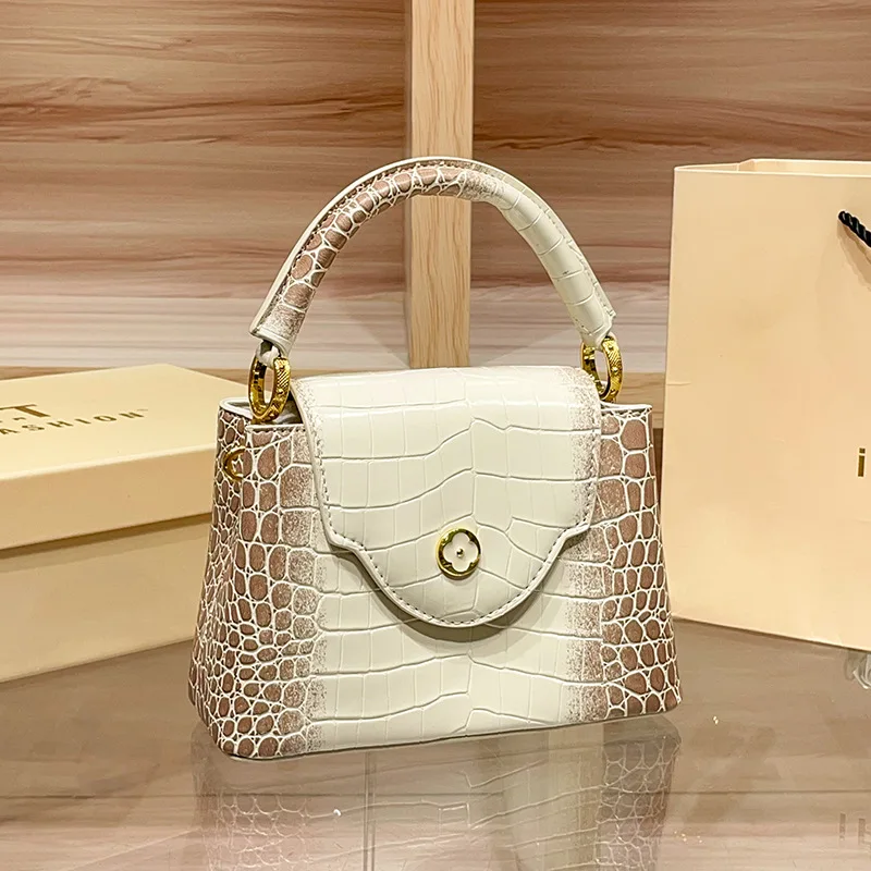 Elegant Casual Designer Diaper Bag For Women Chic Crossbody Handbag Simple Leather Retro Shoulder Tote And Messenger Purse