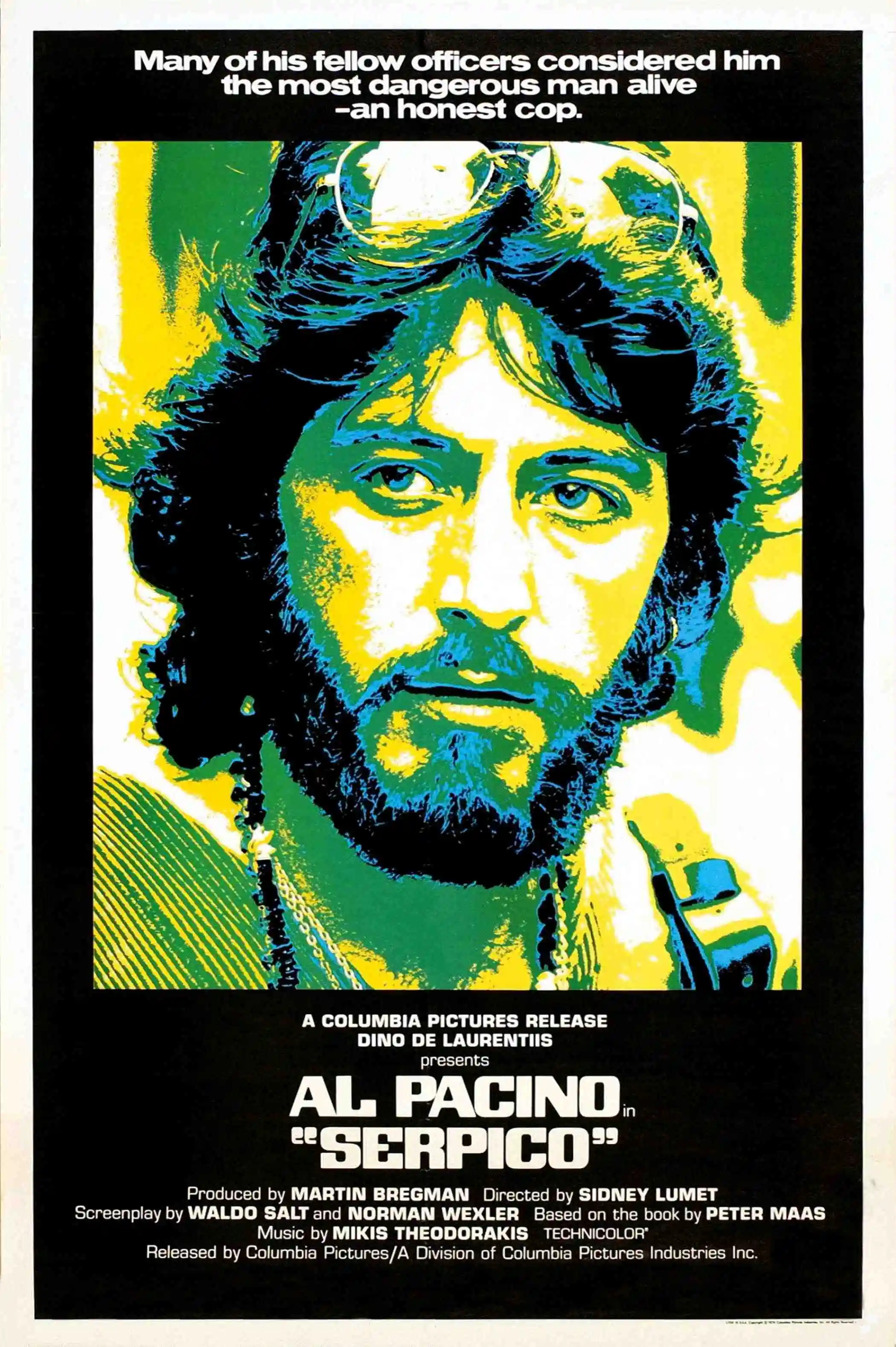 Póster artístico de seda de la película Serpico (1973), arte de pared, pintura decorativa para el hogar