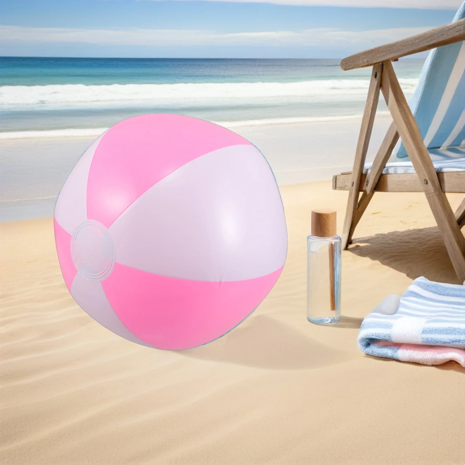 

5 PCS Two-color Inflatable Beach Ball Birthday Party Balls Supplies Outdoor Pool