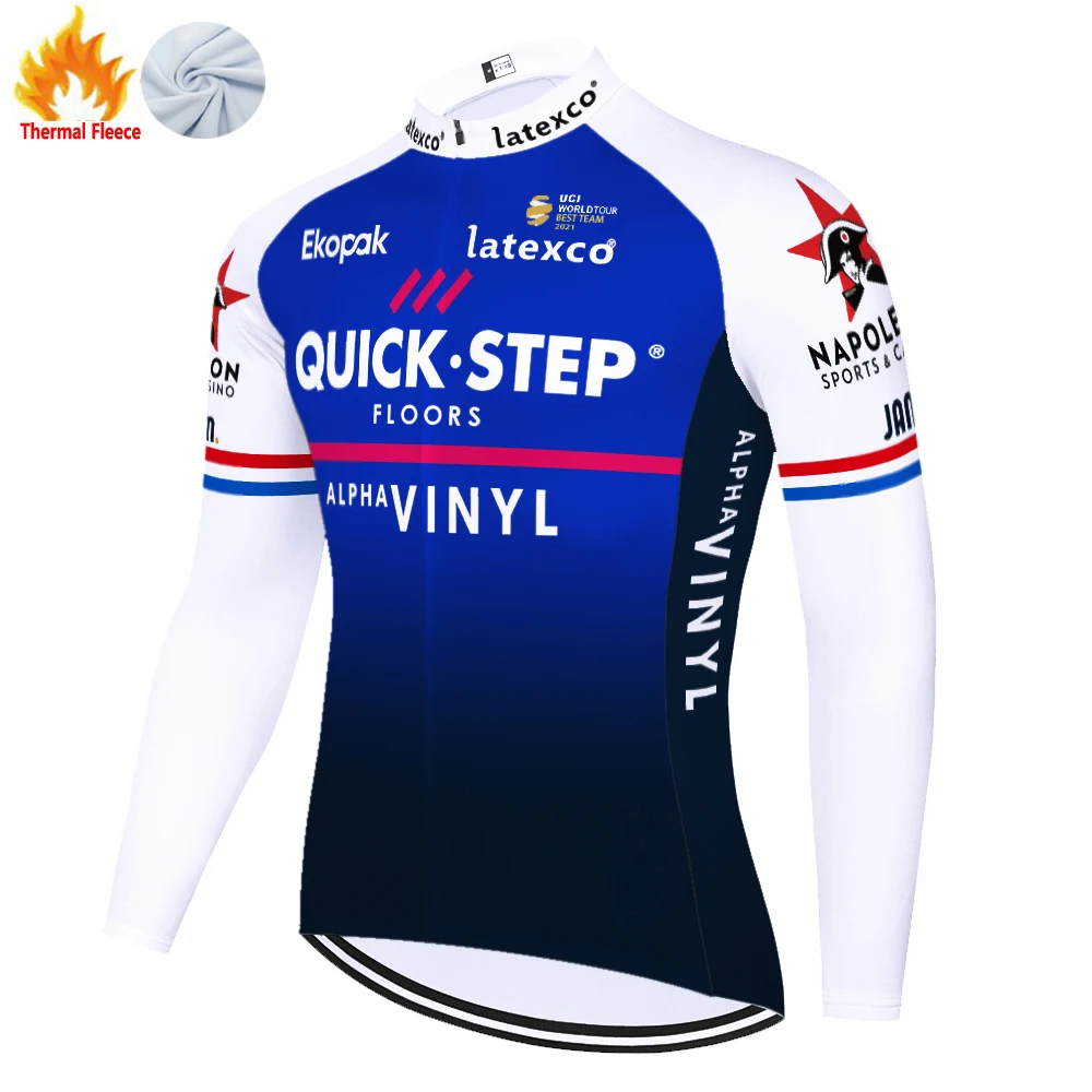 2023 tenue cycliste homme QUICK STEP Team long sleeve Cycling jersey maillot invierno ciclismo hombre bicycle shirt winter