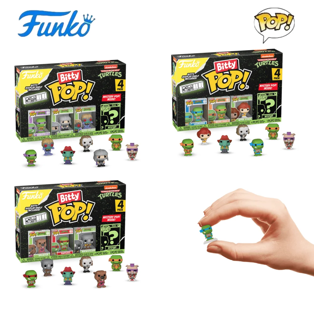 

TeTeenage Mutant Черепашки ниндзя, упаковка, серия Funko Pop, мини-фигурка, слепая коробка, Splinter Michelangelo, аниме-фигурка, модель игрушки в подарок