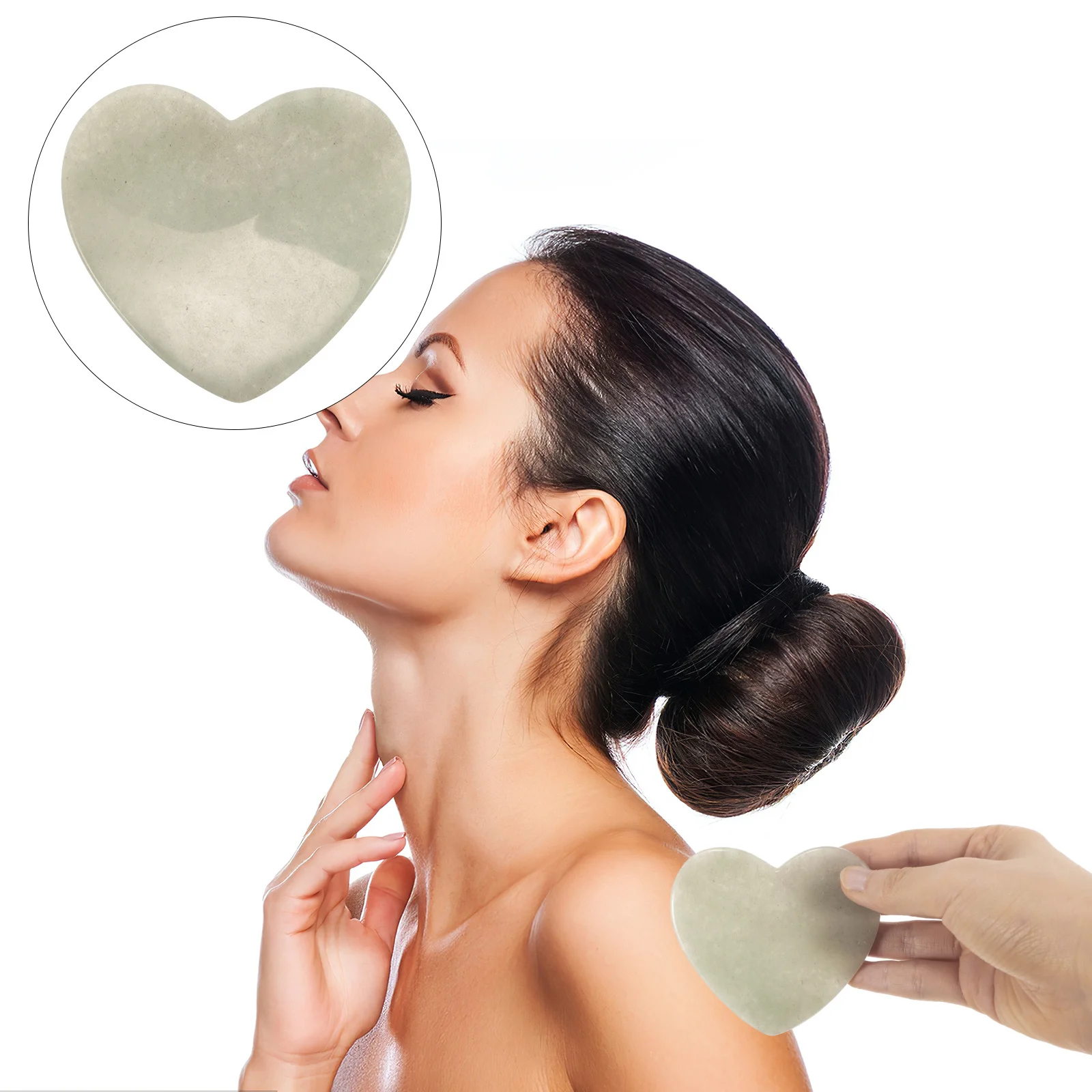 Jade Gua Sha herramienta Facial suave piedra cara esculpir cuello herramienta de masaje cuidado de la piel esencial Gua Sha Jade Guasha piedra