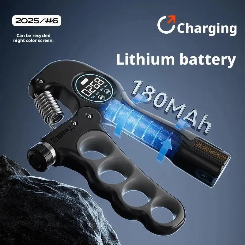 

Зарядка через USB 2025, 5-100 кг, регулируемая тяжелая ручка для упражнений с умным сенсорным экраном, электронное устройство для подсчета, силовое устройство