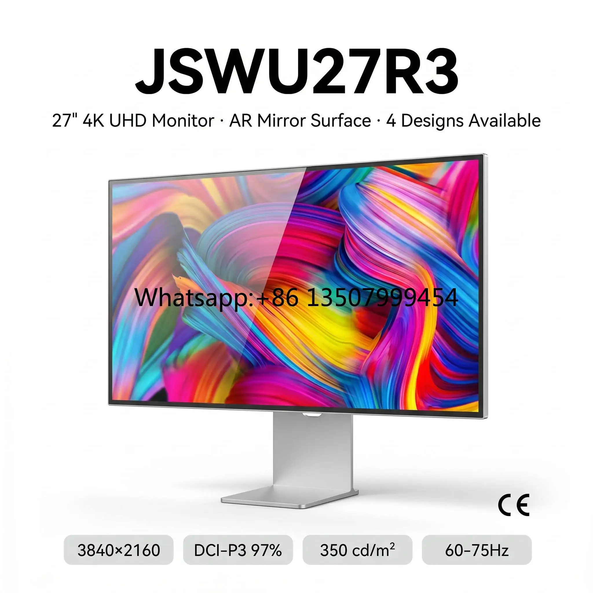 27 Inch 4K UHD IPS Monitor with 100% SRGB | CNC Metal Body | OEM/ODM | Wholesale | for Business & Gaming