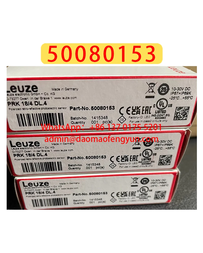 

50080153 Совершенно новые фотоэлектрические датчики Photoeye PRK 18/4 DL.4, Быстрая доставка