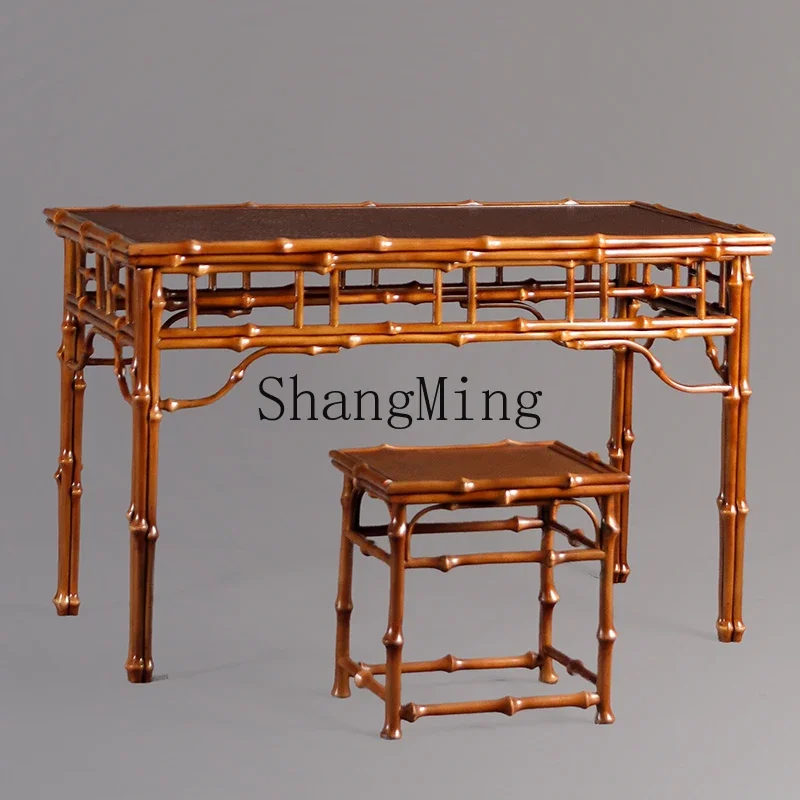 CL new Chinese bamboo rectangular table B & B tea room tea space furniture painting and calligraphy table