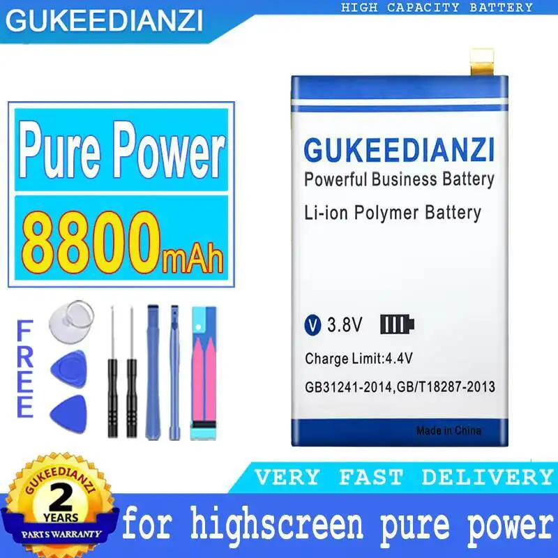 

8800 мАч для Highscreen Pure Power Стабильный аккумулятор для мобильного телефона длительный срок службы