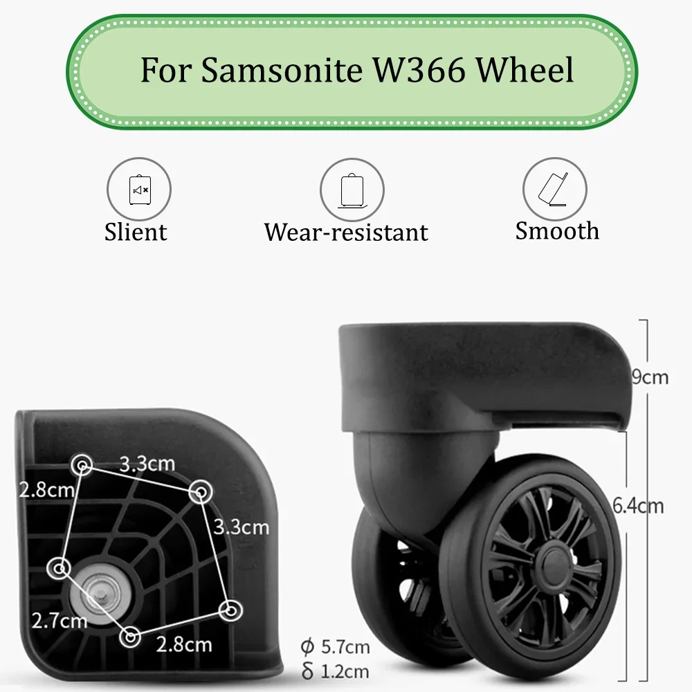 

For Samsonite W366 Universal Wheel Trolley Case Wheel Replacement Luggage Pulley Sliding Casters Slient Wear-resistant Repair