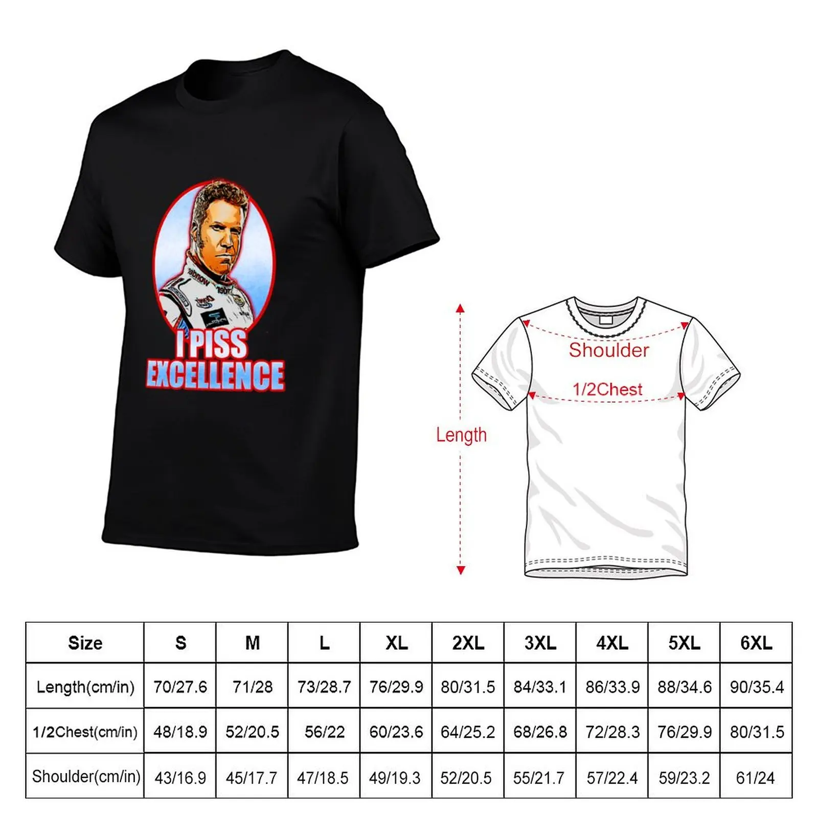 Ricky Bobby Piss Excellence T-Shirt Casual Everyday Wear T-Shirt