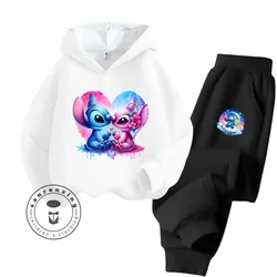 Ensemble de sweat à capuche de sport Kawaii pour garçons et filles, point de dessin animé, vêtements de haute qualité, bon marché, mode, automne, hiver