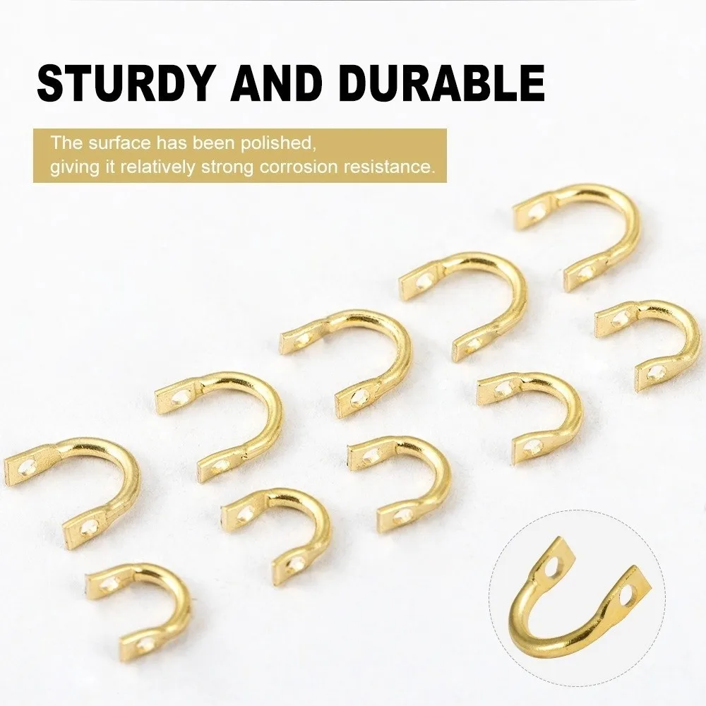 Sliver/Gold Color Fishing Spinners Brass Material Easy-Spin Design Fishing Lure Accessories 100pcs U-Shaped Structure