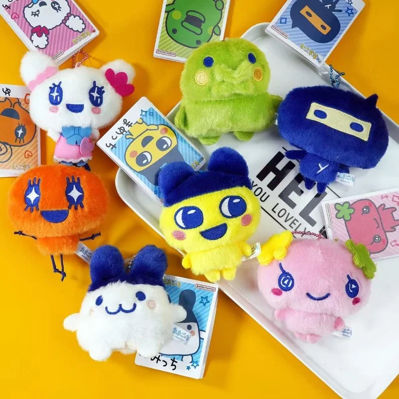Original Tamagotchi Cartoon Figure Mametchi Otometchi Kuchipatchi Mascot Doll Pendants Keychain Collect Ornaments