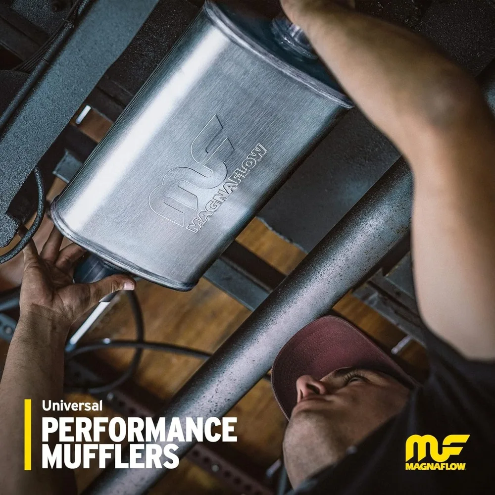 كاتم صوت عادم أداء الأنابيب المتقاطعة |   مدخل ومخرج بقطر 2.25 بوصة