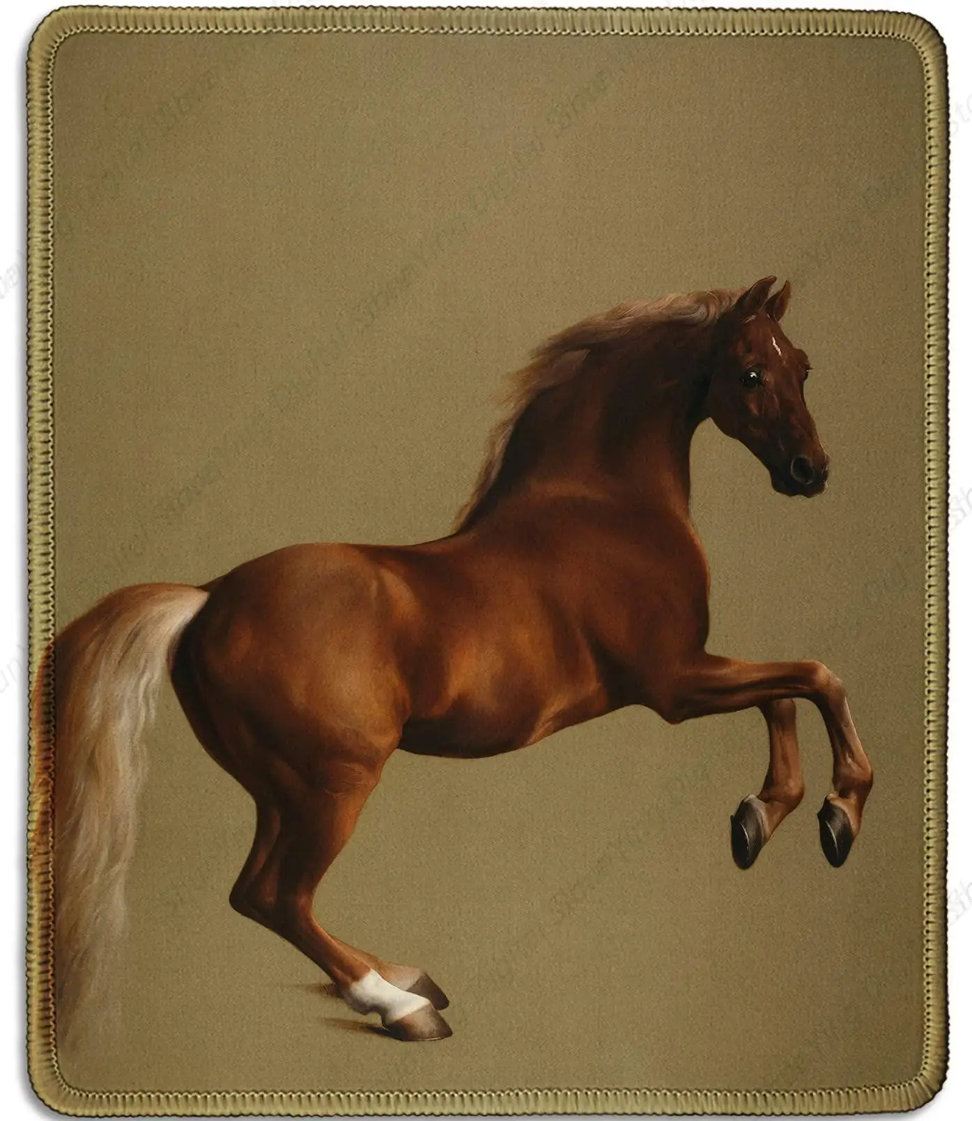 Artistic Rubber Mouse Pad With Horse Pattern Printed By British Painter George Stubbs Suitable For Gaming Office Laptops 25*30cm