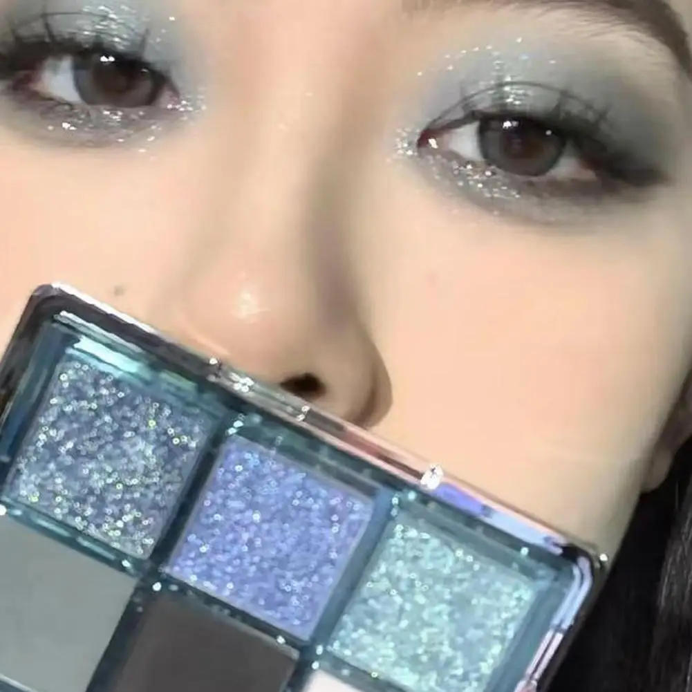 9 Colors Eyeshadow Blue Black Pearl Matte Eye Shadow Makeup Vibrant Colors Shiny Palette Waterproof And Durable