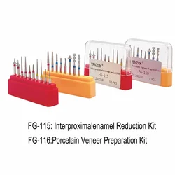 Dental Diamond Burs Polishing Drill Kit for Teeth Interproximalenamel Reduction and Porcelain Veneer Preparation FG-115 / FG-116