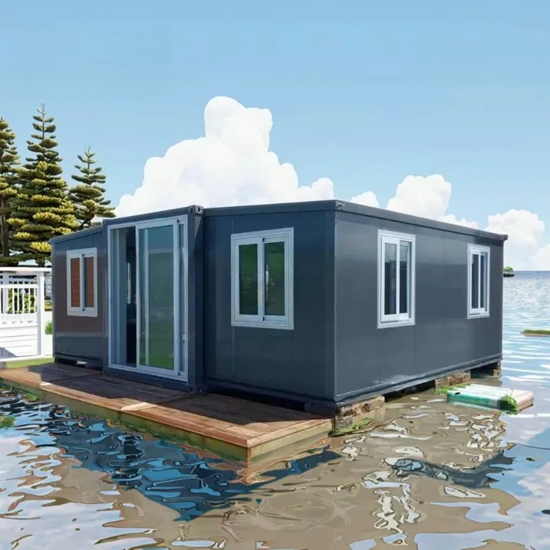 Luxury Prefab Container House and Portable Mobile Home 20ft 40ft 3 Bedrooms Expandable Villa Garden Office
