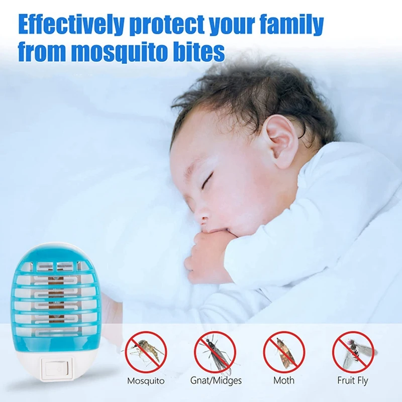 AD-Mosquito eletrônico Zapper com luzes, armadilha interna da mosca, assassino do mosquito, sala de estar, casa, quarto, escritório