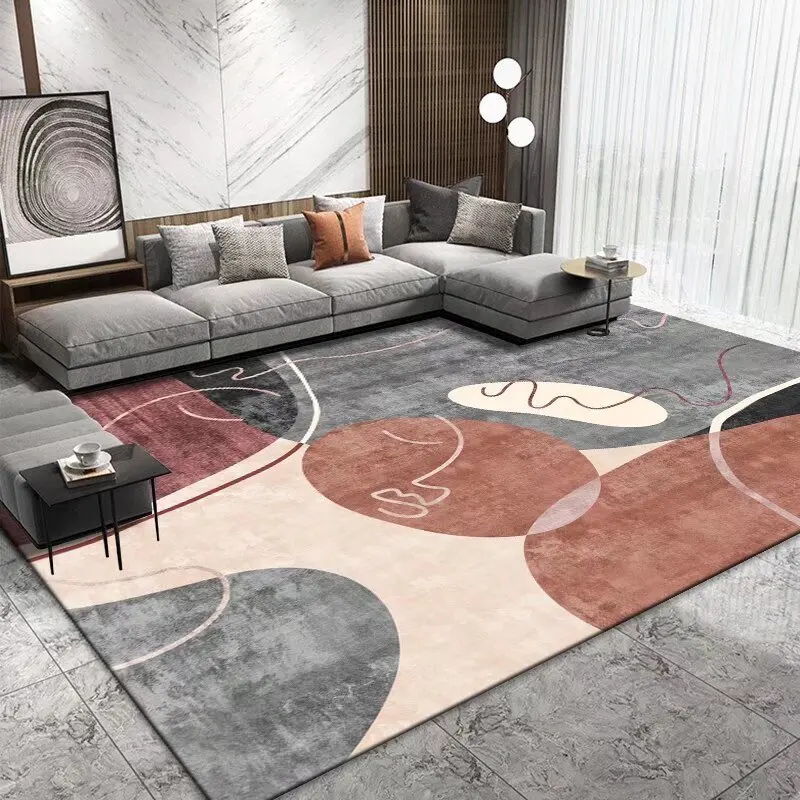 Light Luxury Geometric Large Carpets for Living Room Modern Decoration Home Bedroom Rug Soft Non-slip Coffee Tables Mat 200x300